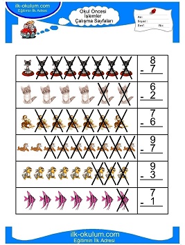 Çocuklar İçin toplam işlemi yaprak testleri 